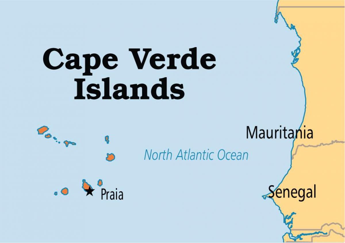 карта на Кејп Верде острови африка