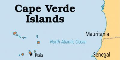 Мапа на мапата покажувајќи Кејп Верде острови